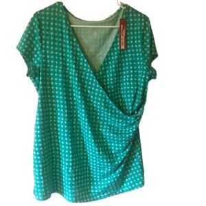 Plus size wrap style top